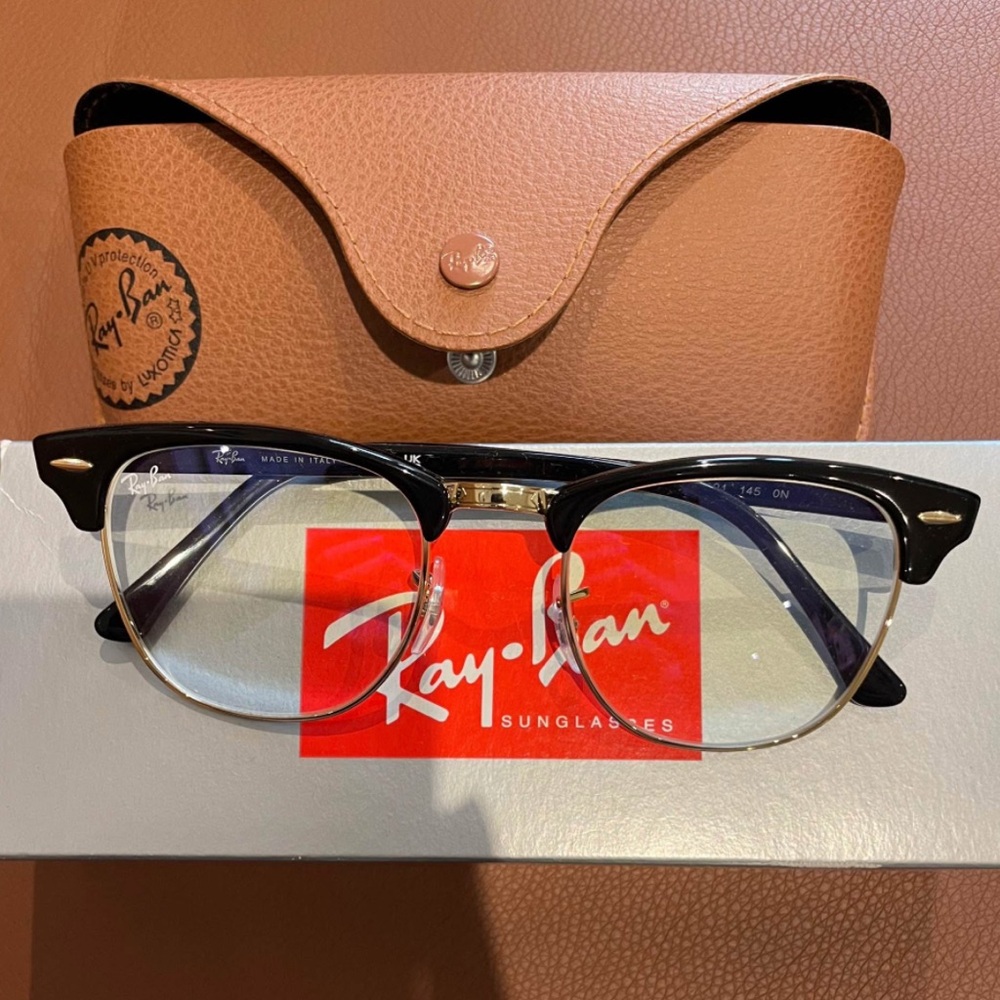 Ray-Ban Clubmaster Eyeglasses in Black and Gold